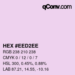 カラーコード: HEX #EED2EE | qconv.com