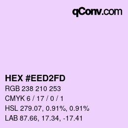 Color code: HEX #EED2FD | qconv.com