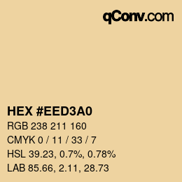 カラーコード: HEX #EED3A0 | qconv.com
