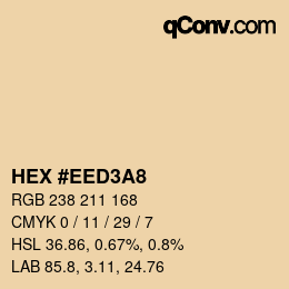 Color code: HEX #EED3A8 | qconv.com