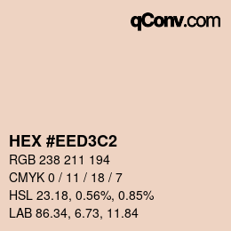 Color code: HEX #EED3C2 | qconv.com