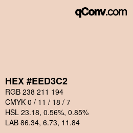 カラーコード: HEX #EED3C2 | qconv.com