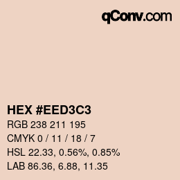 颜色代码: HEX #EED3C3 | qconv.com