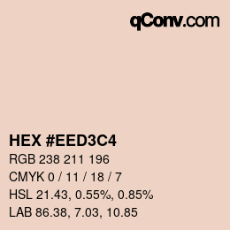 Color code: HEX #EED3C4 | qconv.com