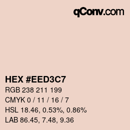 カラーコード: HEX #EED3C7 | qconv.com
