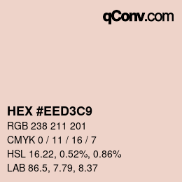 Color code: HEX #EED3C9 | qconv.com