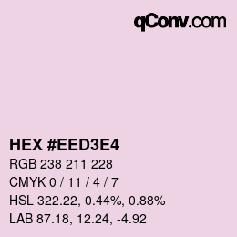 Color code: HEX #EED3E4 | qconv.com