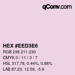 カラーコード: HEX #EED3E6 | qconv.com