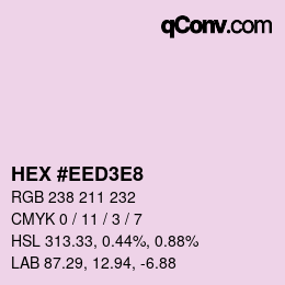 Color code: HEX #EED3E8 | qconv.com