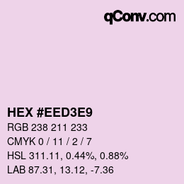 Color code: HEX #EED3E9 | qconv.com