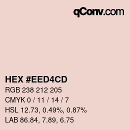 Color code: HEX #EED4CD | qconv.com