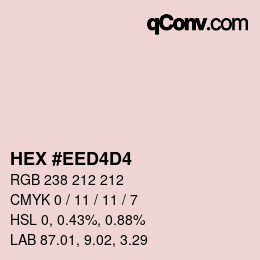 カラーコード: HEX #EED4D4 | qconv.com