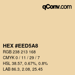 カラーコード: HEX #EED5A8 | qconv.com