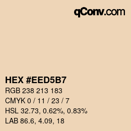 カラーコード: HEX #EED5B7 | qconv.com