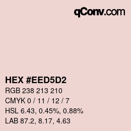 カラーコード: HEX #EED5D2 | qconv.com