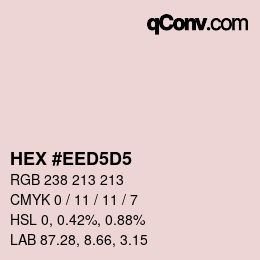 Código de color: HEX #EED5D5 | qconv.com