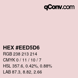 カラーコード: HEX #EED5D6 | qconv.com