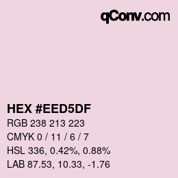 Color code: HEX #EED5DF | qconv.com