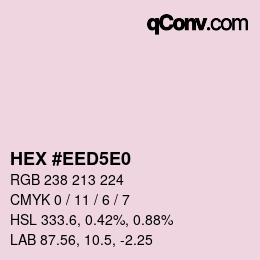Color code: HEX #EED5E0 | qconv.com