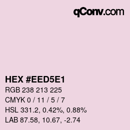 カラーコード: HEX #EED5E1 | qconv.com