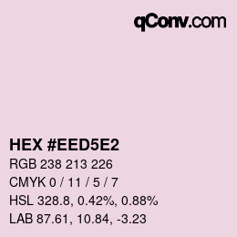 Color code: HEX #EED5E2 | qconv.com