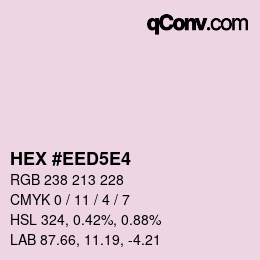 Código de color: HEX #EED5E4 | qconv.com