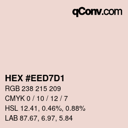 Color code: HEX #EED7D1 | qconv.com