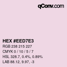 Color code: HEX #EED7E3 | qconv.com