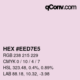 Color code: HEX #EED7E5 | qconv.com