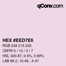 Color code: HEX #EED7E6 | qconv.com