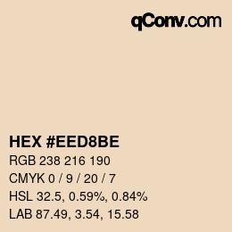 カラーコード: HEX #EED8BE | qconv.com
