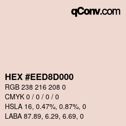 Color code: HEX #EED8D000 | qconv.com