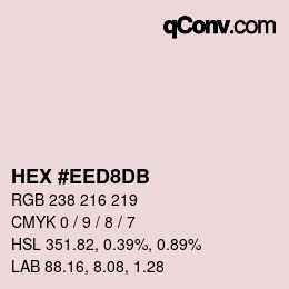 カラーコード: HEX #EED8DB | qconv.com