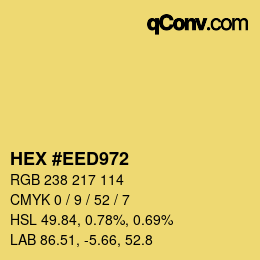 カラーコード: HEX #EED972 | qconv.com
