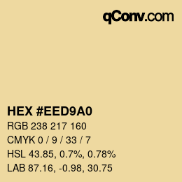 Color code: HEX #EED9A0 | qconv.com