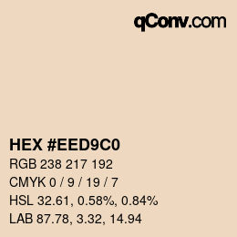 カラーコード: HEX #EED9C0 | qconv.com