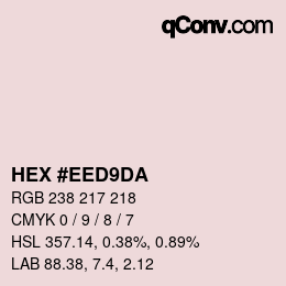 Farbcode: HEX #EED9DA | qconv.com