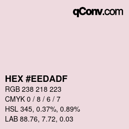 Color code: HEX #EEDADF | qconv.com
