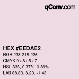 Color code: HEX #EEDAE2 | qconv.com