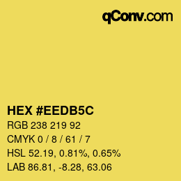 カラーコード: HEX #EEDB5C | qconv.com