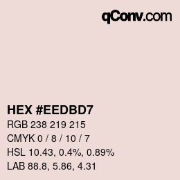 Color code: HEX #EEDBD7 | qconv.com