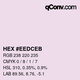 カラーコード: HEX #EEDCEB | qconv.com