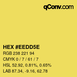 カラーコード: HEX #EEDD5E | qconv.com