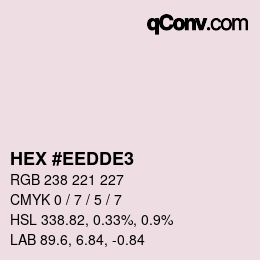 Código de color: HEX #EEDDE3 | qconv.com