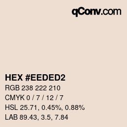 Color code: HEX #EEDED2 | qconv.com