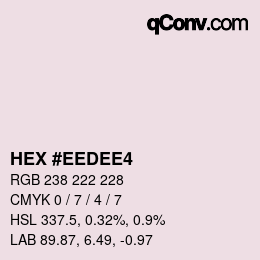 カラーコード: HEX #EEDEE4 | qconv.com