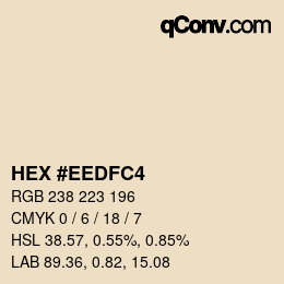 カラーコード: HEX #EEDFC4 | qconv.com