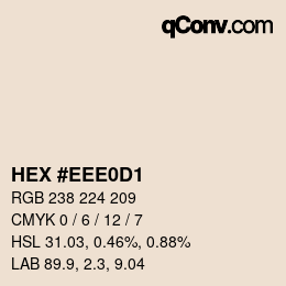 カラーコード: HEX #EEE0D1 | qconv.com