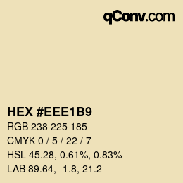 Color code: HEX #EEE1B9 | qconv.com