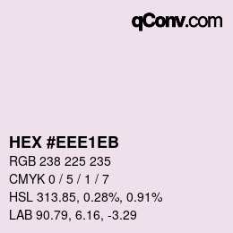 Color code: HEX #EEE1EB | qconv.com